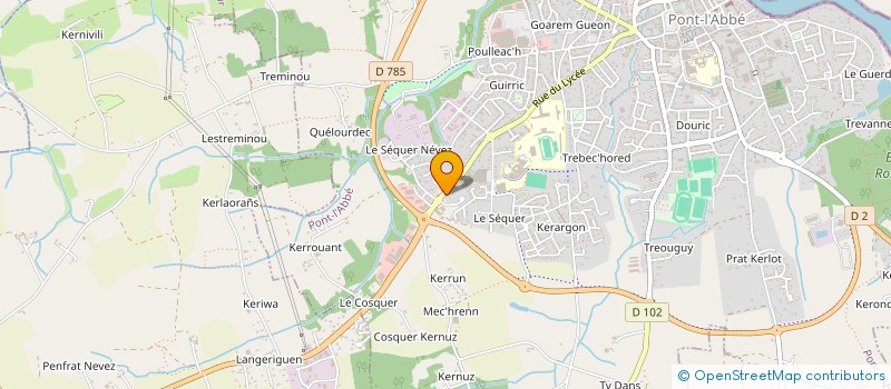 localisation de l'entreprise MADAME VERONIQUE PORTEOUS à PONT-L'ABBE