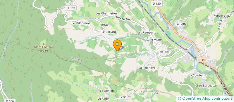 localisation de l'entreprise MADAME VERONIQUE POYET  TERNAND