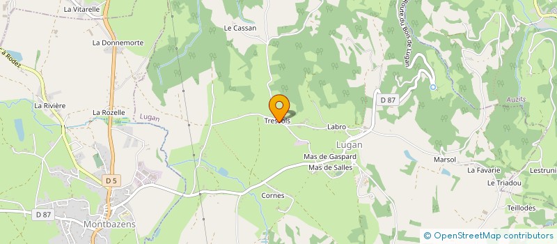 localisation de l'entreprise MADAME VERONIQUE PRADEL  LUGAN