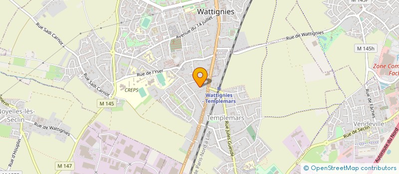 localisation de l'entreprise MADAME VERONIQUE PREVOST à WATTIGNIES