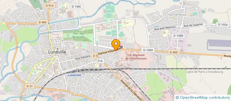 localisation de l'entreprise MADAME VERONIQUE PRUVOST à LUNEVILLE