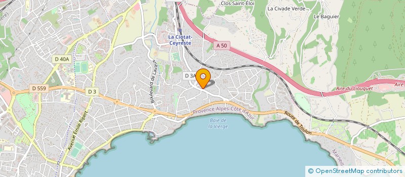 localisation de l'entreprise MADAME VERONIQUE QUEMENER à LA CIOTAT