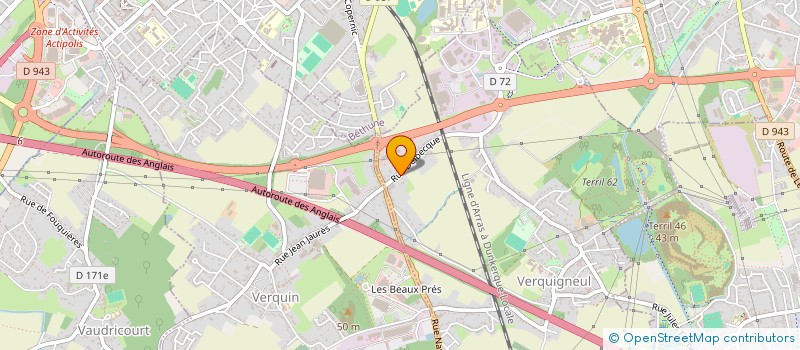 localisation de l'entreprise MADAME VERONIQUE QUEVAL  VERQUIGNEUL