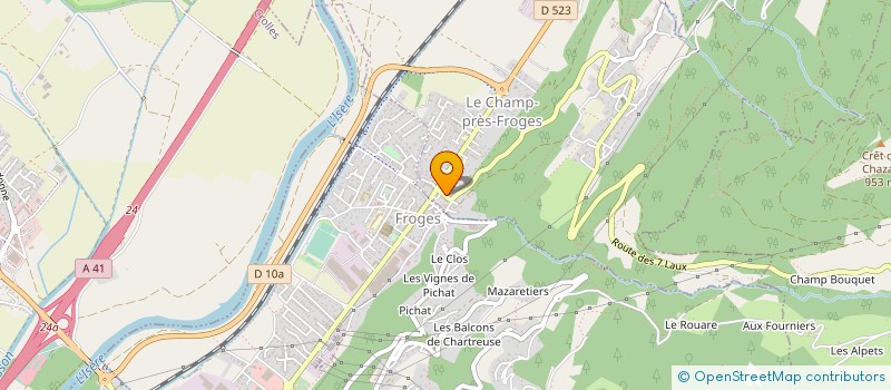 localisation de l'entreprise MADAME VERONIQUE RAFFIN  LE CHAMP-PRES-FROGES