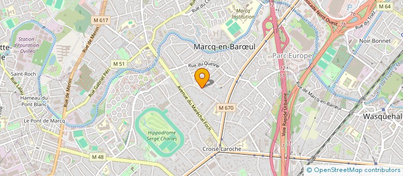 localisation de l'entreprise MADAME VERONIQUE RENAU à MARCQ-EN-BARŒUL