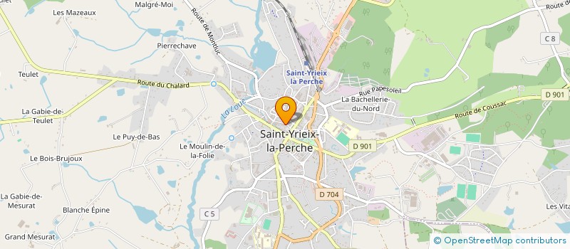 localisation de l'entreprise MADAME VERONIQUE REYTIER à SAINT-YRIEIX-LA-PERCHE
