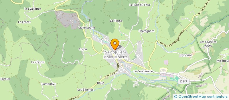 localisation de l'entreprise MADAME VERONIQUE ROBERGE  SAINT-JULIEN-MOLIN-MOLETTE