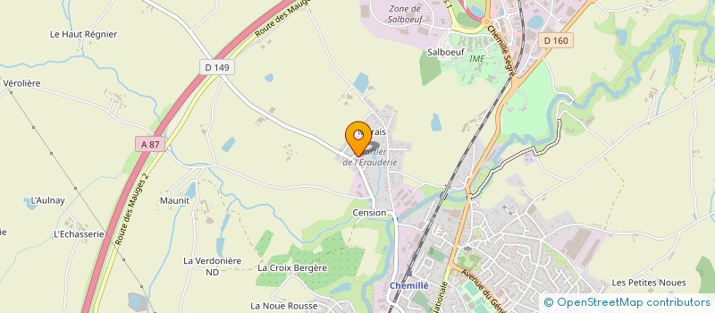 localisation de l'entreprise MADAME VERONIQUE ROBINEAU  CHEMILLE-EN-ANJOU