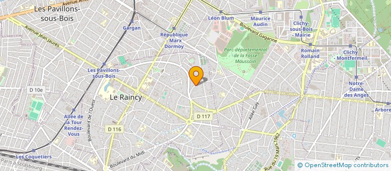 localisation de l'entreprise MADAME VERONIQUE RODRIGUEZ à LE RAINCY