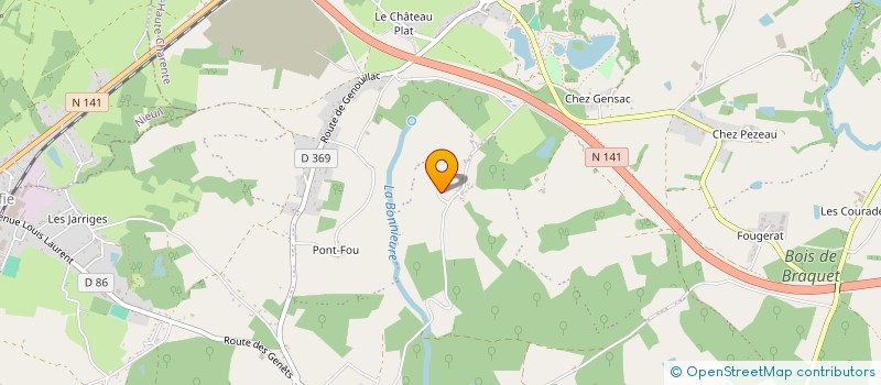 localisation de l'entreprise MADAME VERONIQUE ROUFFIGNAT  TERRES-DE-HAUTE-CHARENTE