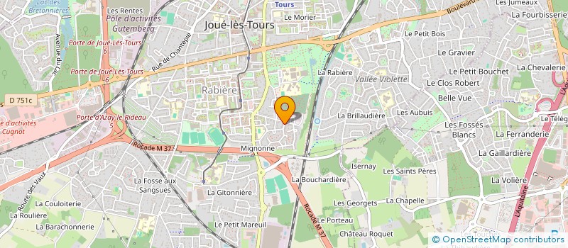 localisation de l'entreprise MADAME VERONIQUE ROUSSE à JOUE-LES-TOURS