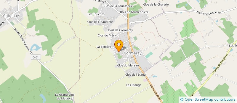 localisation de l'entreprise MADAME VERONIQUE ROUSSEAU  CORMERAY