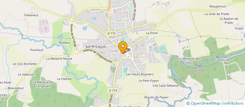 localisation de l'entreprise MADAME VERONIQUE ROUXEL à GUER