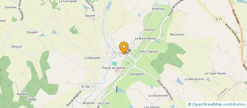 localisation de l'entreprise MADAME VERONIQUE SAINT-LEGER  LOMBERS