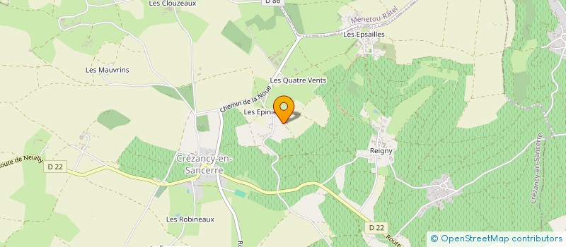 localisation de l'entreprise MADAME VERONIQUE SALLET  CREZANCY-EN-SANCERRE