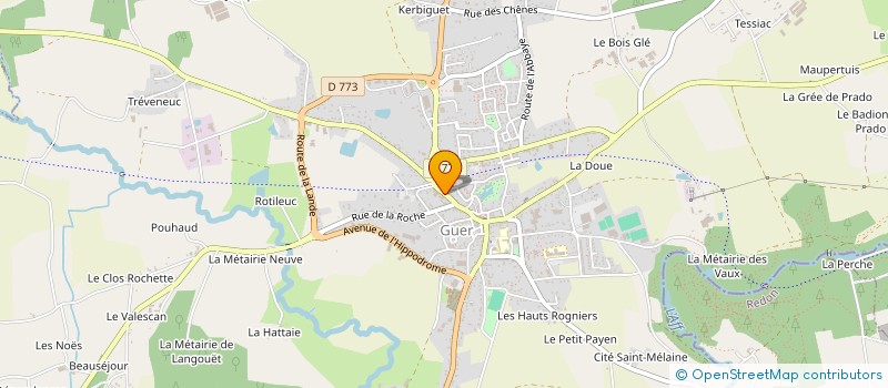 localisation de l'entreprise MADAME VERONIQUE SARRAZIN  GUER