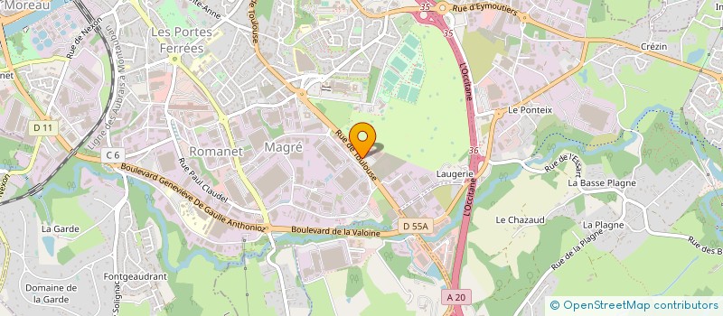 localisation de l'entreprise MADAME VERONIQUE SCIAUVAU à LIMOGES
