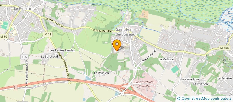 localisation de l'entreprise MADAME VERONIQUE-SEGOLENE DURAND  SAINT-JEAN-DE-BOISEAU