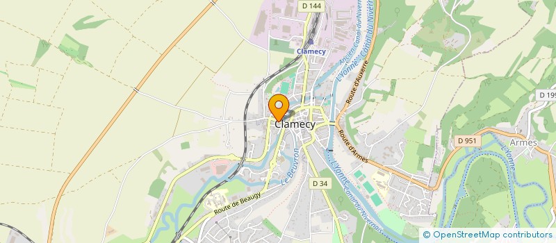 localisation de l'entreprise MADAME VERONIQUE SELLIER à CLAMECY