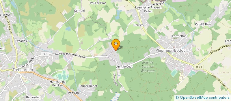 localisation de l'entreprise MADAME VERONIQUE SIMON  PLEUMEUR-BODOU