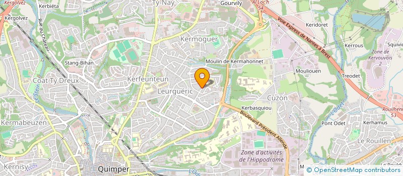 localisation de l'entreprise MADAME VERONIQUE STEPHAN  QUIMPER