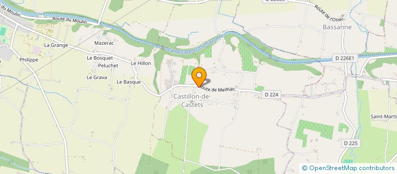 localisation de l'entreprise MADAME VERONIQUE SUBERVIE  CASTETS ET CASTILLON