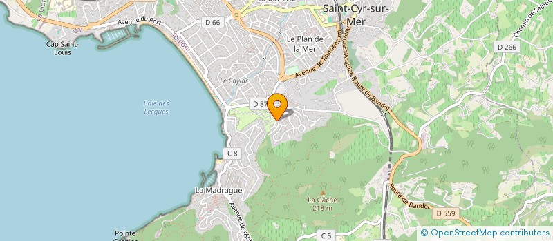localisation de l'entreprise MADAME VERONIQUE SURDEZ à SAINT-CYR-SUR-MER