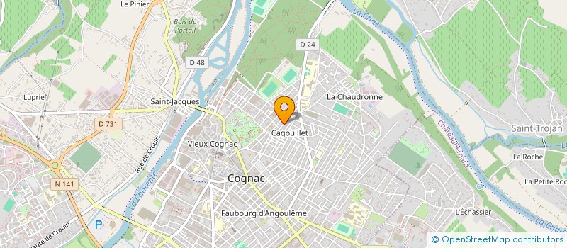 localisation de l'entreprise MADAME VERONIQUE SUTRE à COGNAC
