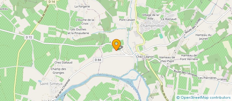 localisation de l'entreprise MADAME VERONIQUE TESNIERE  ROULLET-SAINT-ESTEPHE