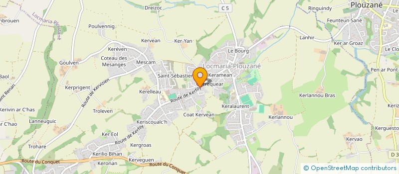localisation de l'entreprise MADAME VERONIQUE THOMAS  LOCMARIA-PLOUZANE