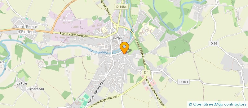 localisation de l'entreprise MADAME VERONIQUE VAZEILLES  CIVRAY