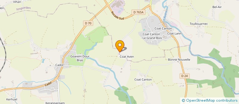 localisation de l'entreprise MADAME VERONIQUE VIGNERON à ROSPORDEN