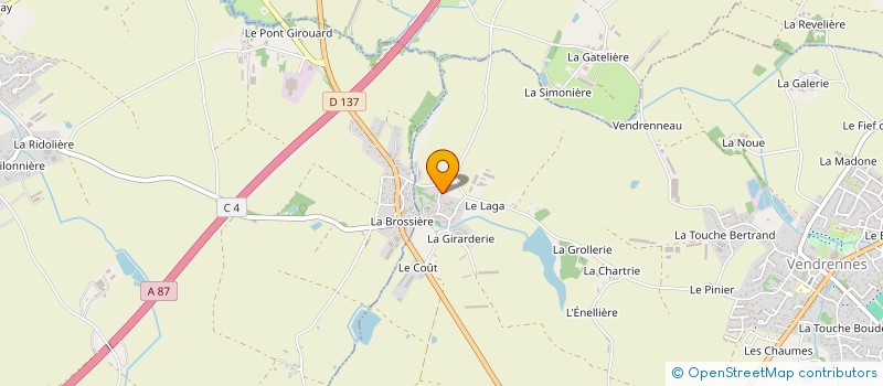 localisation de l'entreprise MADAME VERONIQUE VINET  VENDRENNES