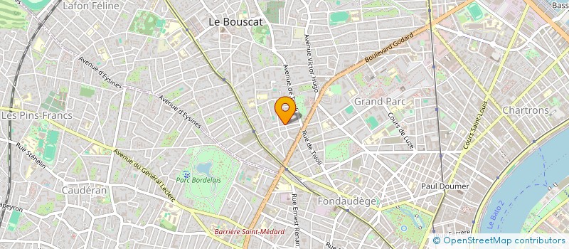 localisation de l'entreprise MADAME VERONIQUE VISAGE  LE BOUSCAT