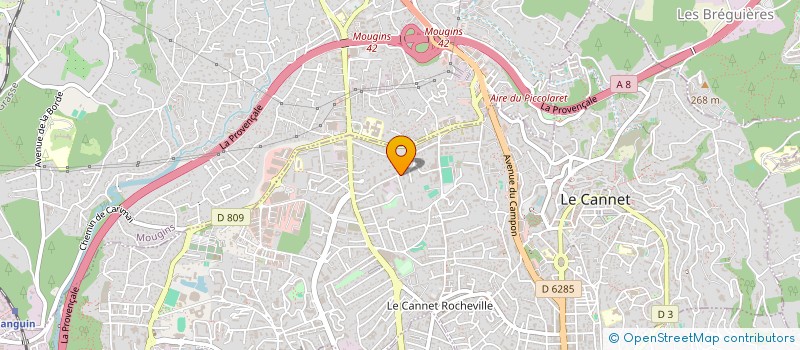 localisation de l'entreprise MADAME VERONIQUE VOULLEMIER  LE CANNET