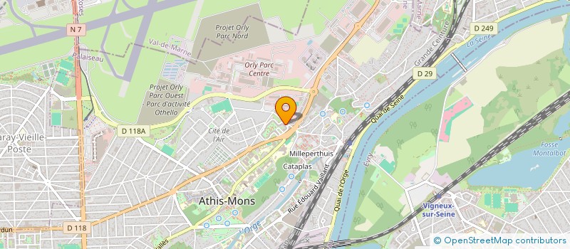 localisation de l'entreprise MADAME VERONIQUE VUVU  ATHIS-MONS