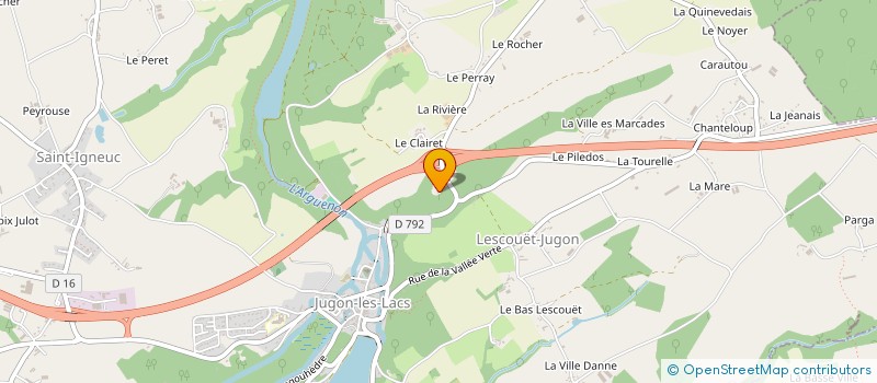 localisation de l'entreprise MADAME VERONIQUE WATTEZ  JUGON-LES-LACS