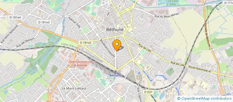 localisation de l'entreprise MADAME VERONIQUE WOJTKOWIAK  BETHUNE