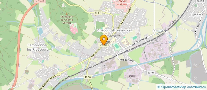 localisation de l'entreprise MADAME VERONIQUE WRZESZCZ  RIBECOURT-DRESLINCOURT