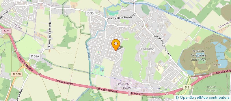 localisation de l'entreprise MADAME VICKY HAUDRECHY  LALLAING