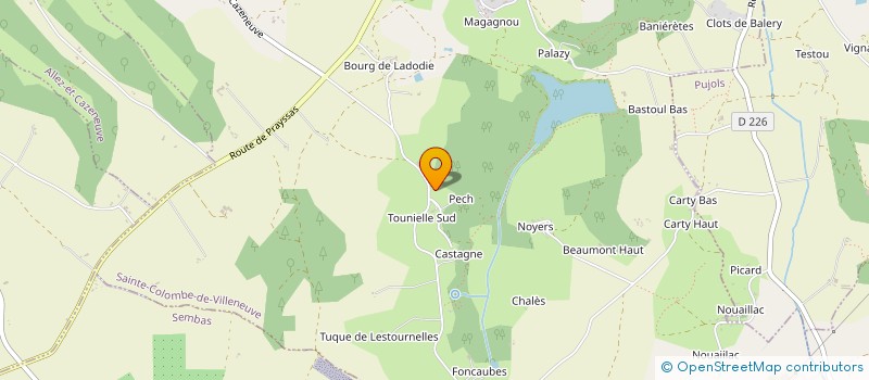 localisation de l'entreprise MADAME VICKY LATINIER  SAINTE-COLOMBE-DE-VILLENEUVE