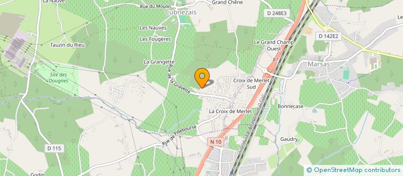 localisation de l'entreprise MADAME VICKYE GROGNET  CUBNEZAIS