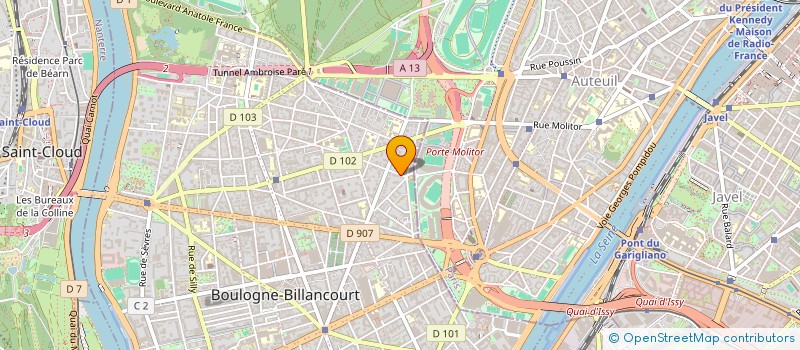 localisation de l'entreprise MADAME VICTOIRE PERROD à BOULOGNE-BILLANCOURT