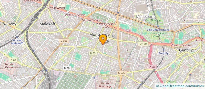 localisation de l'entreprise MADAME VICTORIA DALLAIS MERINERO CABANO  MONTROUGE