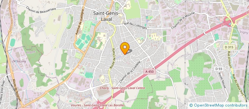localisation de l'entreprise MADAME VICTORIA RIBEIRO DE SOUZA à SAINT-GENIS-LAVAL