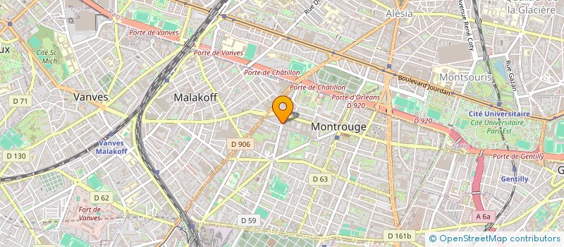 localisation de l'entreprise MADAME VIKTORYIA KAVALEUSKAYA  MONTROUGE