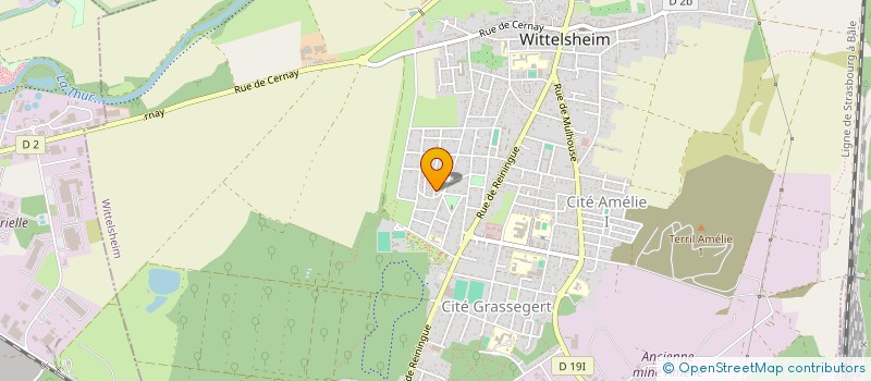 localisation de l'entreprise MADAME VILMA SUBIAT  WITTELSHEIM