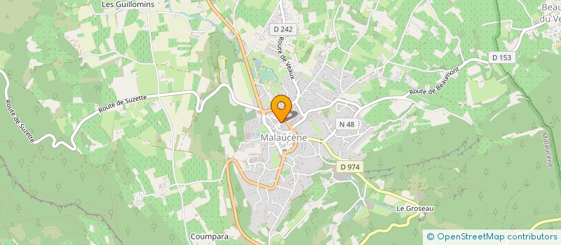 localisation de l'entreprise MADAME VINCIANE AUBERY  MALAUCENE