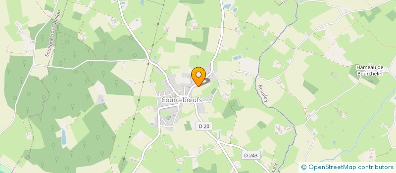 localisation de l'entreprise MADAME VINCIANE BARDEAU  COURCEBUFS