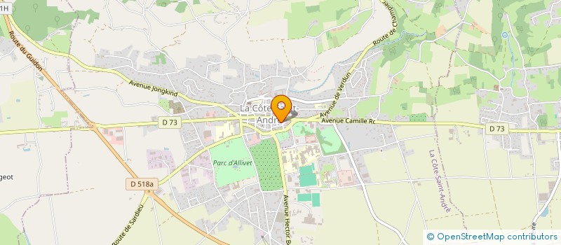 localisation de l'entreprise MADAME VINCIANE BRIDOT-CHAUMAT  LA COTE-SAINT-ANDRE